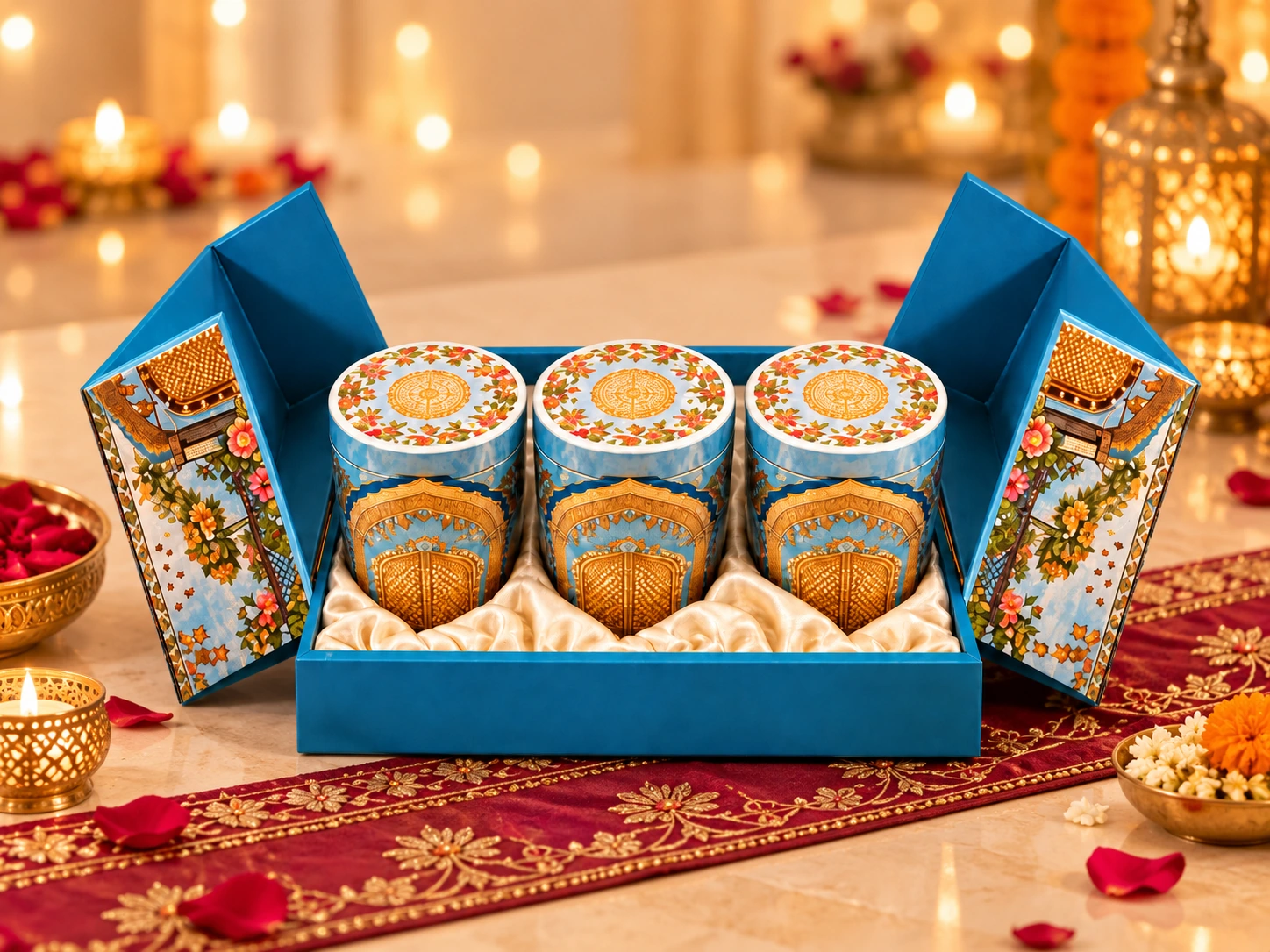 Neel Darbar hamper, staged on a festive table